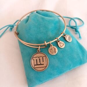 Alex And Ani NEW YORK GIANTS FOOTBALL GOLD BRACELET.